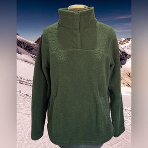 Thread & Supply Olive Green Sherpa Pull-Over Size S